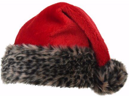Kerstmuts Met Luipaard Bontrand