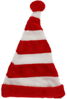Kerstmuts Polyester Rood/wit One-size