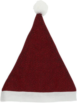 Kerstmuts Rood Glitter Rood - Zalm