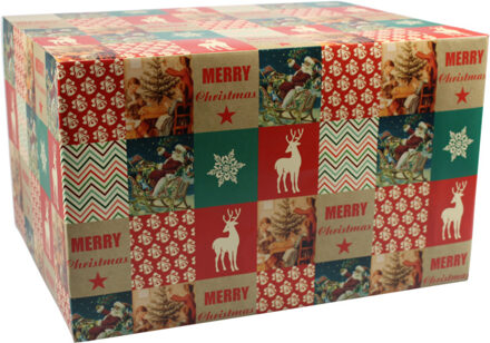 Kerstpakketdoos Nostalgisch 45x35x23 cm