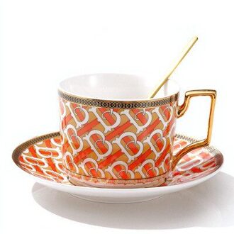 Kerstpakketten Keramische Koffie Mokken Ontbijt Melk Thee Cup Drinkware Met Lade & Lepel Keuken Drinken Gebruiksvoorwerpen Huwelijksgeschenken stijl 6