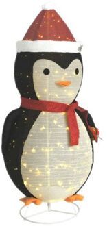 Kerstpinguïn decoratief LED 180 cm luxe stof Multikleur