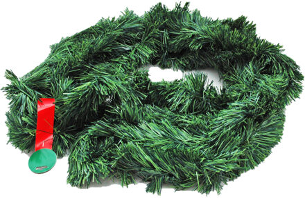 Kerstslinger - dennen guirlande - groen - L10 mtr x B10 cm - kunststof - Guirlandes