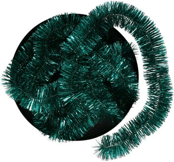 Kerstslinger - groen blauw - folie - 270 x 5 cm - lametta - kerstboomslinger Emerald groen