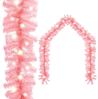 Kerstslinger met LED-lampjes 10 m roze Multikleur