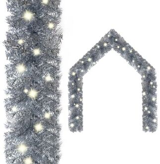 Kerstslinger met LED-lampjes 10 m zilverkleurig Multikleur