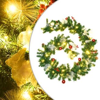 Kerstslinger met LED-lampjes 2,7 m PVC groen Multikleur