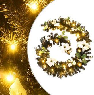 Kerstslinger met LED-lampjes 2,7 m PVC zwart Multikleur