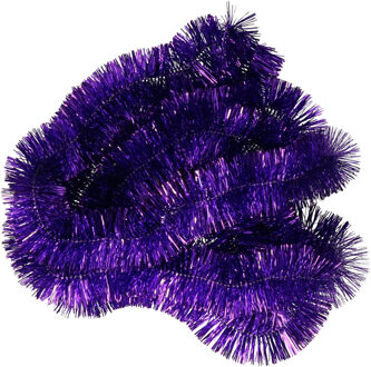 Kerstslinger - paars - folie - 270 x 5 cm - lametta - kerstboomslinger