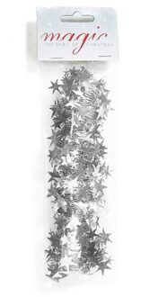 Kerstslinger zilver 750cm - Guirlande folie lametta - Zilveren kerstboom versieringen