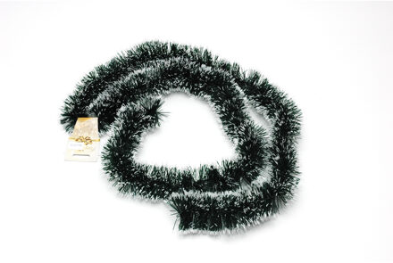 Kerstslingers - 4x - groen / sneeuw - guirlandes - 200 cm - kerstdecoratie