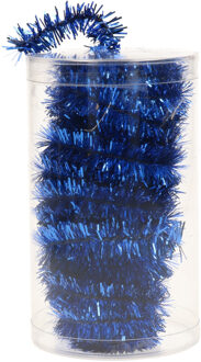 Kerstslingers - blauw - folie - 20 meter - extra lang - kerstversiering/kerstboomversiering - Kerstslingers