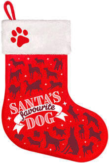 Kerstsok voor de hond - Favourite dog - 37 cm - kerstsokken voor huisdieren
