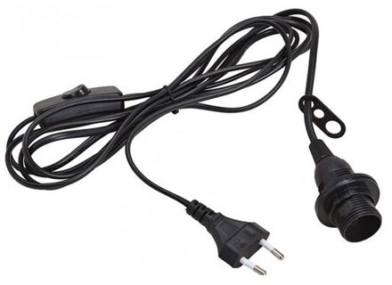 Kerststerren verlichting lichtkabels zwart E14 fitting 3 meter