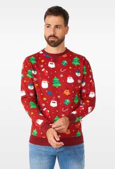 Kersttrui Festive Rood Rood - Zalm