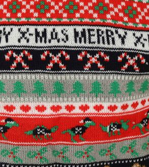 Kersttrui Multicolour Blauw lampjes - XL