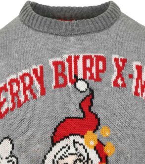 Kersttrui Multicolour Grijs lampjes - L,M