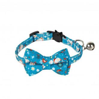 Kerstvakantie Kat Hond Huisdier Kraag Strikje Verstelbare Neck Strap Kat Hond Grooming Accessoires Huisdier Product Levert Kerst Blauw