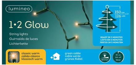 Kerstverlichting 1-2 glow 150cm 126xLED Wit