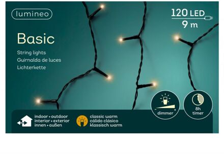 Kerstverlichting - 120 led - warm wit - 900 cm - Kerstverlichting kerstboom Zwart