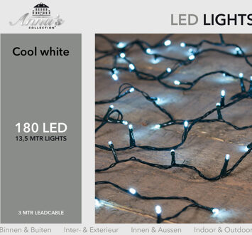 Kerstverlichting - 180 led lampjes - helder wit - 13,5 meter