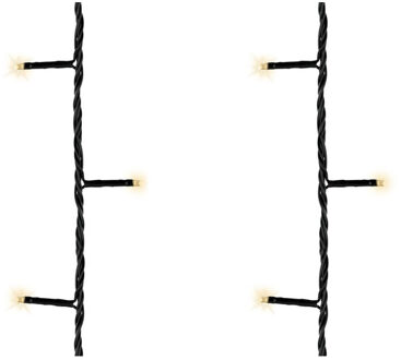 Kerstverlichting - 2x - LED - op batterij - 400 cm - buiten - 48 lampjes - boomverlichting Wit