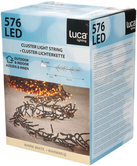 Kerstverlichting - 576 lampjes - afstandsbediening - warm wit - 420cm - clusterverlichting