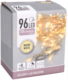 Kerstverlichting - 700 cm - 96 leds - warm wit - batterij - Kerstverlichting kerstboom