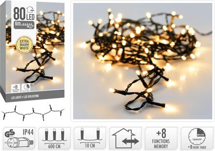 Kerstverlichting 80LED extra warm wit warmwit