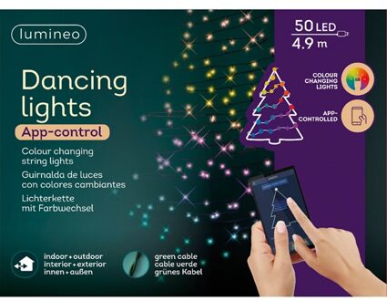 Kerstverlichting App-control 50 LED zwart