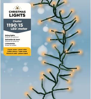 Kerstverlichting Cluster 1190LED warmwit