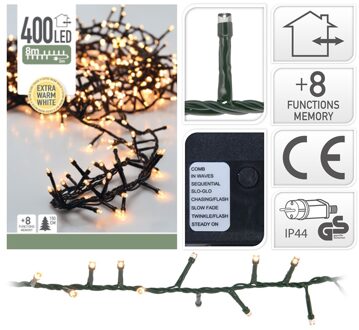 Kerstverlichting Cluster 400L Warm Wit