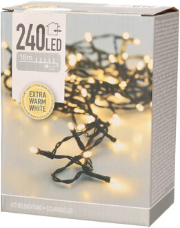 Kerstverlichting extra warm wit buiten 240 lampjes 1800 cm