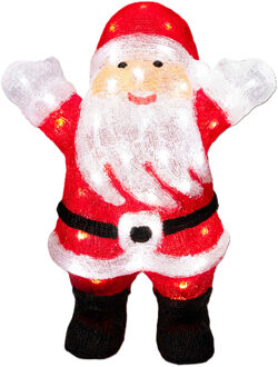 Kerstverlichting figuur - kerstman - H40 cm - 50 led lampjes - buiten Rood
