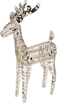 Kerstverlichting figuur -rendier - goud - 53 x 22 x 80 cm - 80 micro led lampjes -warm wit Goudkleurig