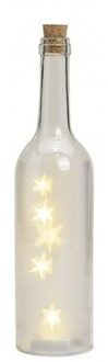 Kerstverlichting - fles met sterren - kerstdecoratie - 29 x 7 cm