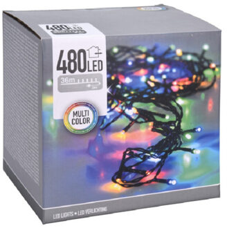 Kerstverlichting - gekleurd - 480 leds - 3600 cm - groen snoer