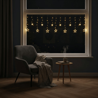 | Kerstverlichting | Kerststerren | IP44 | Geschikt voor binnen & buiten | 8-Functies | 138 LED lampjes | 3 meter kabel