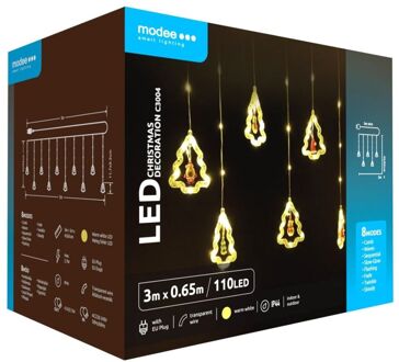 | Kerstverlichting LED lichtsnoer | 3m | 110 Lichtpunten met 8 Lichtstanden | IP44 | Warm Wit Licht