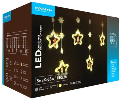 | Kerstverlichting LED lichtsnoer | 3m | 110 Lichtpunten met 8 Lichtstanden | IP44 | Warm Wit Licht