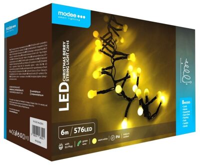 | Kerstverlichting LED lichtsnoer | 6m | 576 Lichtpunten met 8 Lichtstanden | IP44 | Warm Wit Licht