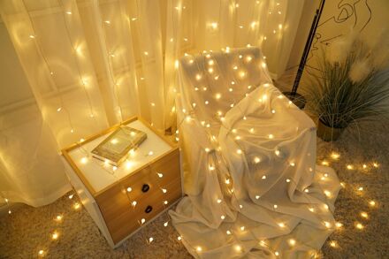 | Kerstverlichting LED lichtsnoer groen | 10m | 100 Lichtpunten met 8 Lichtstanden | IP44 | Warm Wit Licht