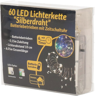 Kerstverlichting - LED warm wit - op batterij - 6 meter - timer - draadverlichting - lichtsnoeren