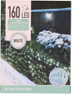 Kerstverlichting lichtnetten/netverlichting 200 x 100 cm helder wit