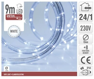 Kerstverlichting lichtslang - helder wit - 900 cm - 8 functies - kerstlampjes
