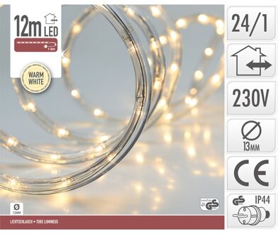 Kerstverlichting lichtslang warm wit buiten 12 meter - slangverlichting