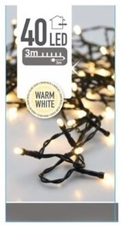 Kerstverlichting lichtsnoer - 1x - 40 led lampjes - warm wit - 300 cm - kerstlampjes