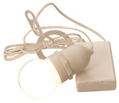 Kerstverlichting lichtsnoer voor kerststerren - 150 cm - op batterijen - wit - met timer