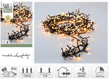 Kerstverlichting Microcluster 560LED 11m zwart
