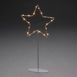 Kerstverlichting Ster Led 40 Cm Metaal Zilver